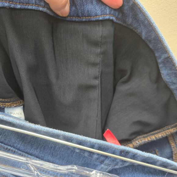 Spanx Women’s Jeggings Jeans Pull on Stretch Pockets Dark Wash Blue Size Large - Picture 7 of 10